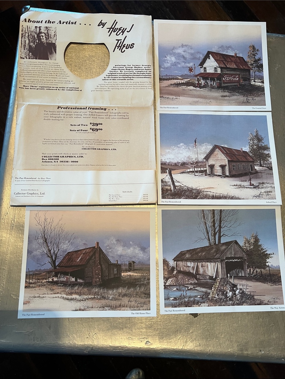 The Past Remembered by Huey J Theus  Lithographs signed